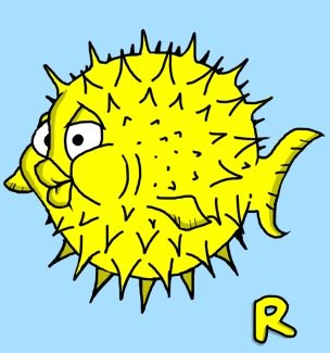304x325 Blowfish Drawings - Blowfish Drawing