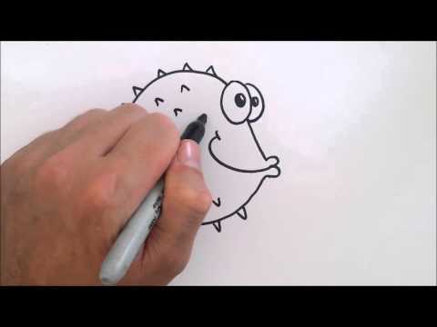 480x360 Zipit Drawing Easily How To Draw A Blowfish - Blowfish Drawing