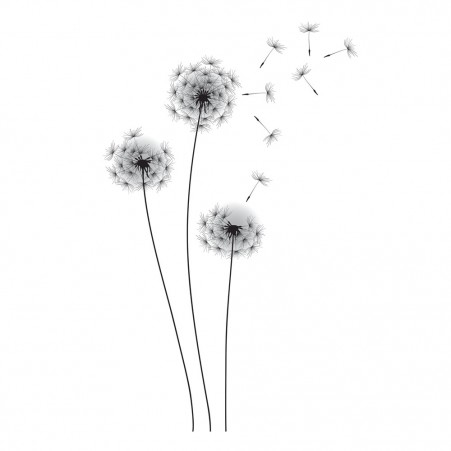 451x451 peel stick giant blowing dandelion wall decal - Blowing Dandelion Drawing