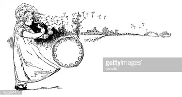 375x200 blowing dandelions stock vectors - Blowing Dandelion Drawing