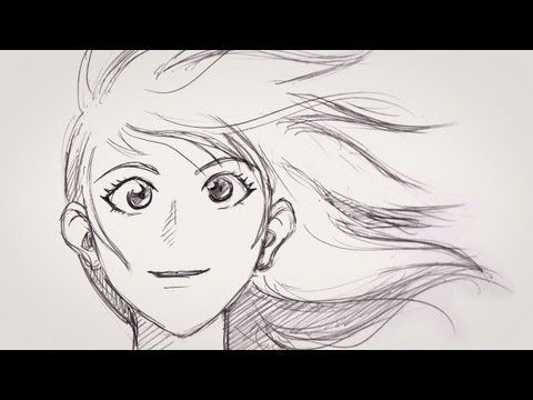 480x360 how to draw hair blowing in the wind how to draw hair drawings - Blowing Hair Drawing