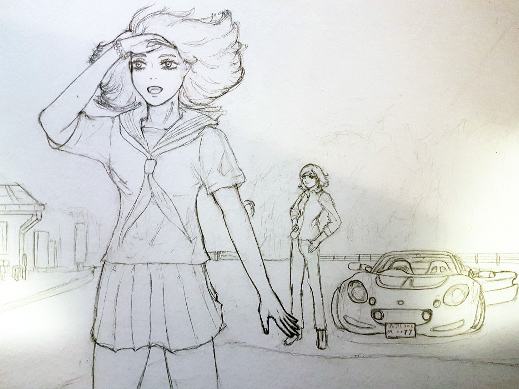 1660x1245 is my drawing of a girl's hair blowing in the wind correct or is - Blowing Hair Drawing