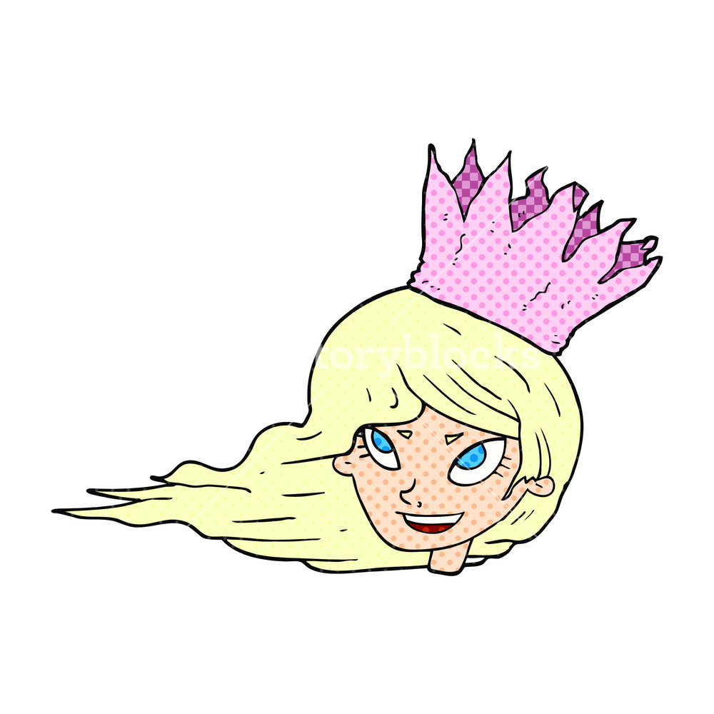 1000x1000 freehand drawn comic book style cartoon woman with blowing hair - Blowing Hair Drawing