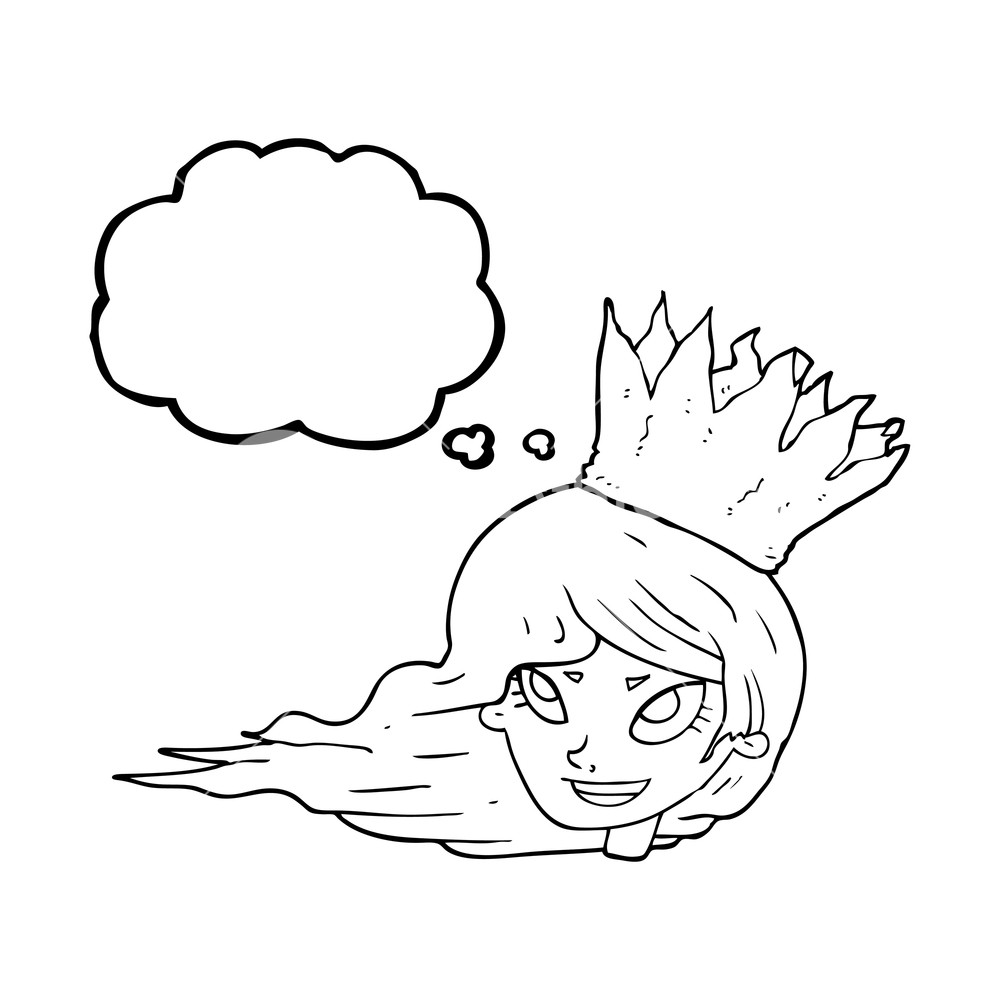 1000x1000 freehand drawn thought bubble cartoon woman with blowing hair - Blowing Hair Drawing