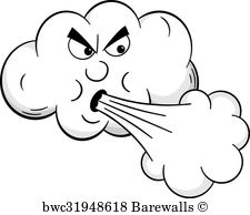 225x194 Cloud Blowing Wind Cartoon - Blowing Wind Drawing