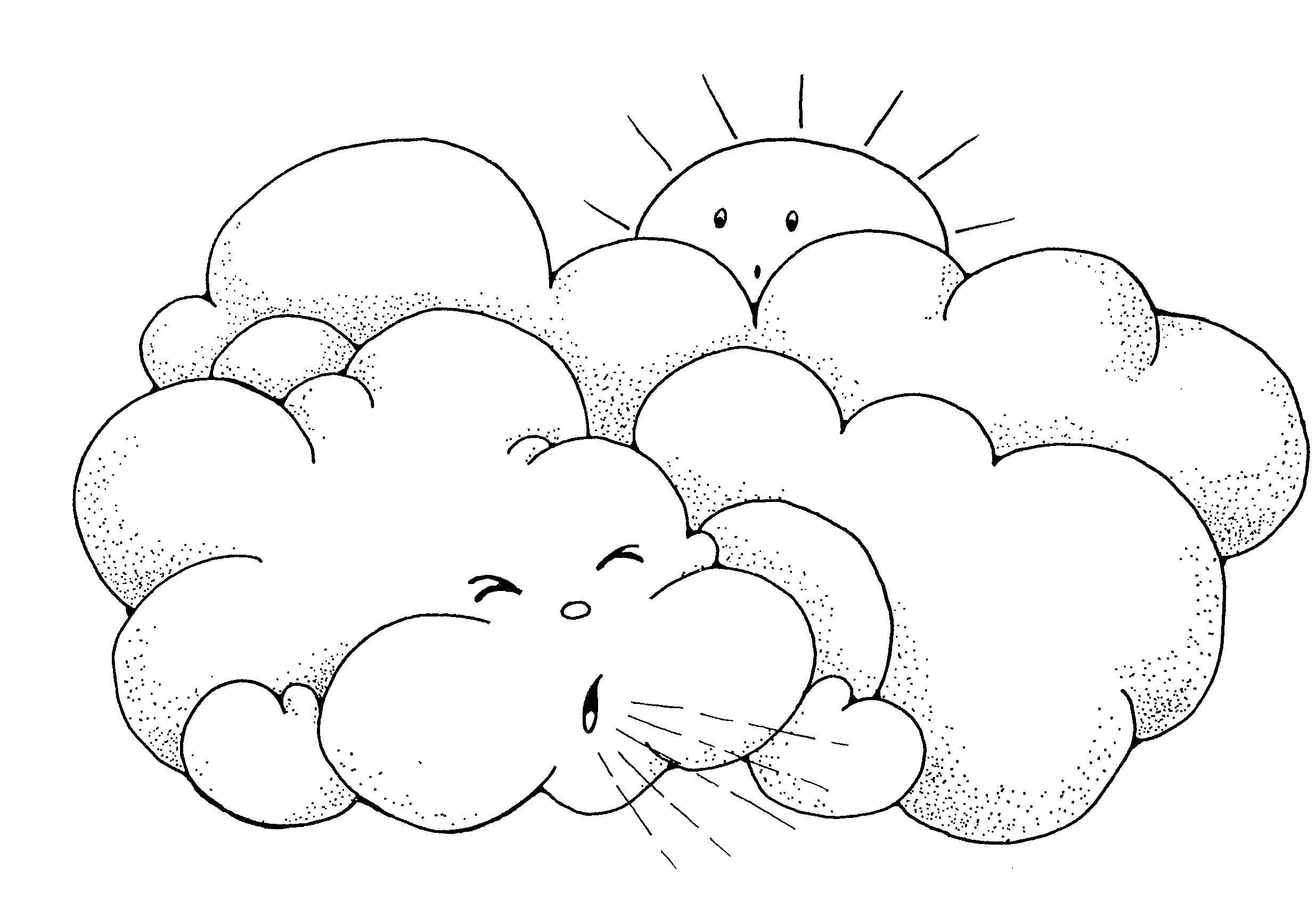 2471x1704 Cloud Blowing Wind Clipart - Blowing Wind Drawing