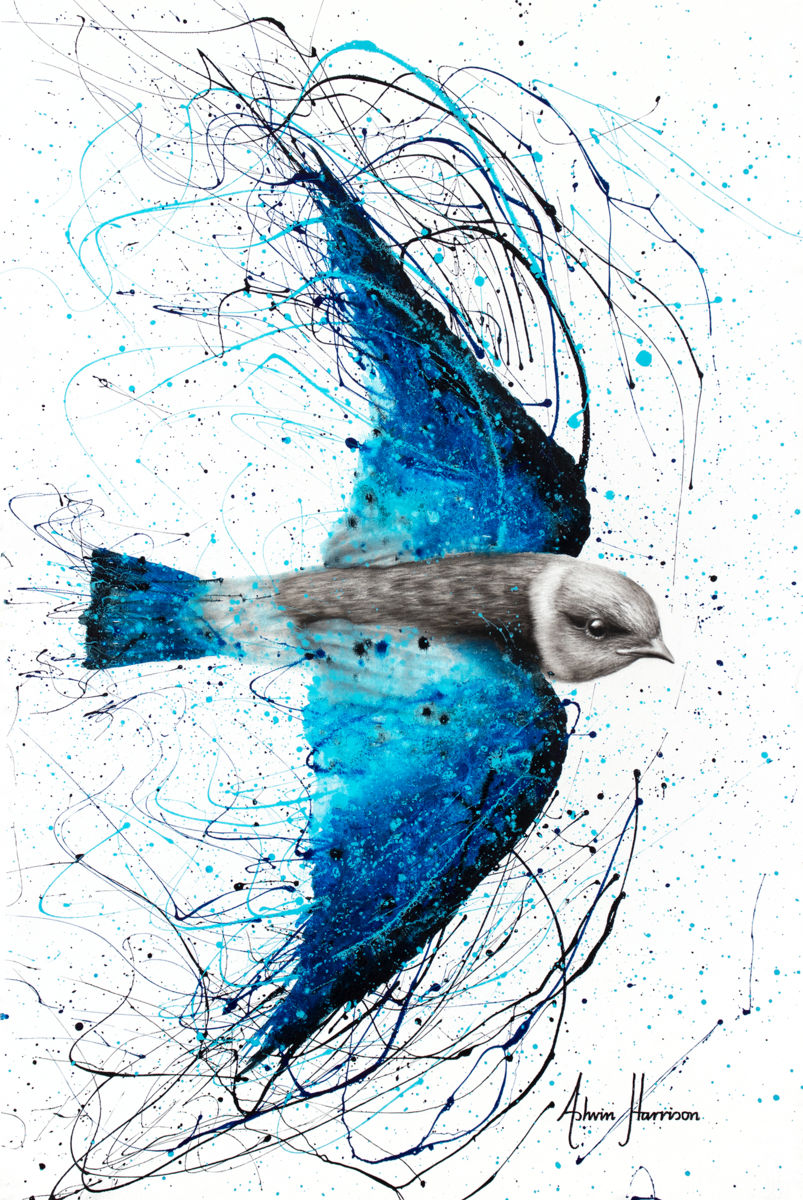 Blue Bird Flying Drawing at Explore collection of