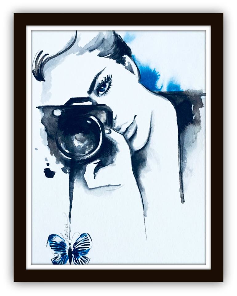 770x960 blue butterfly drawing - Blue Butterfly Drawing