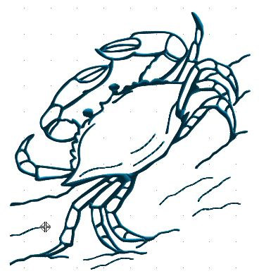 368x391 Blue Crab Drawing - Blue Crab Drawing