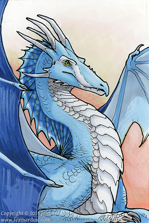 500x745 Blue Dragon Weasyl - Blue Dragon Drawing