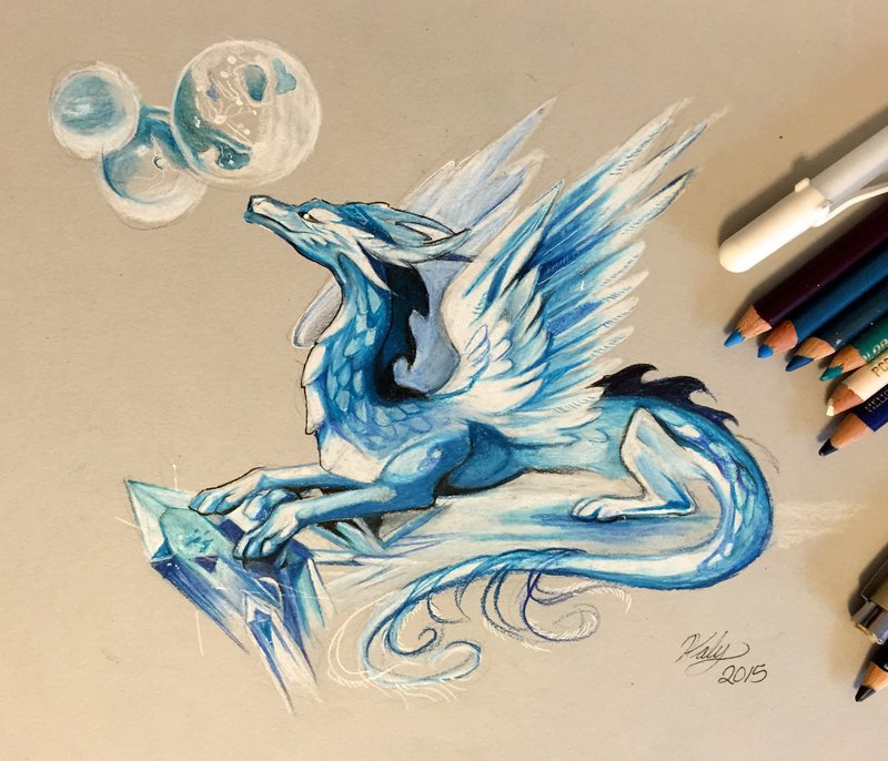 800x686 Ice Dragon - Blue Dragon Drawing