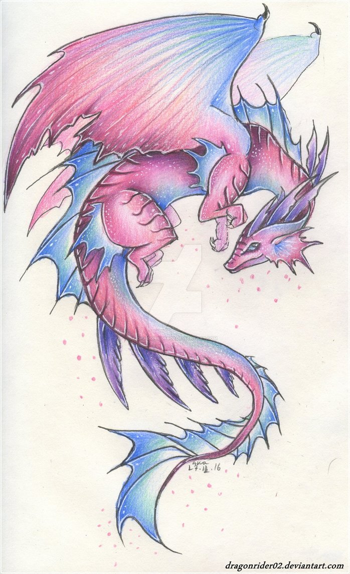 Blue Dragon Drawing at PaintingValley.com | Explore collection of Blue ...