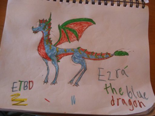 512x384 ezra the blue dragon won the vote for my dragon oc drawings - Blue Dragon Drawing