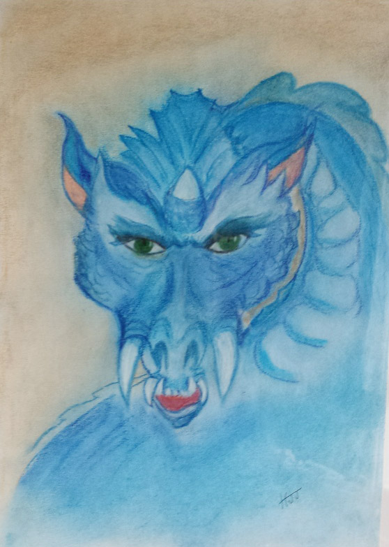 558x783 Blue Dragon For Arts Sake - Blue Dragon Drawing