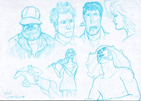 480x342 Question About Blue Pencil Sketches - Blue Drawing Pencil