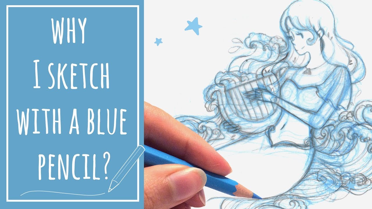 1280x720 Why I Sketch With A Blue Pencil + Photoshop Tutorial On How - Blue Drawing Pencil