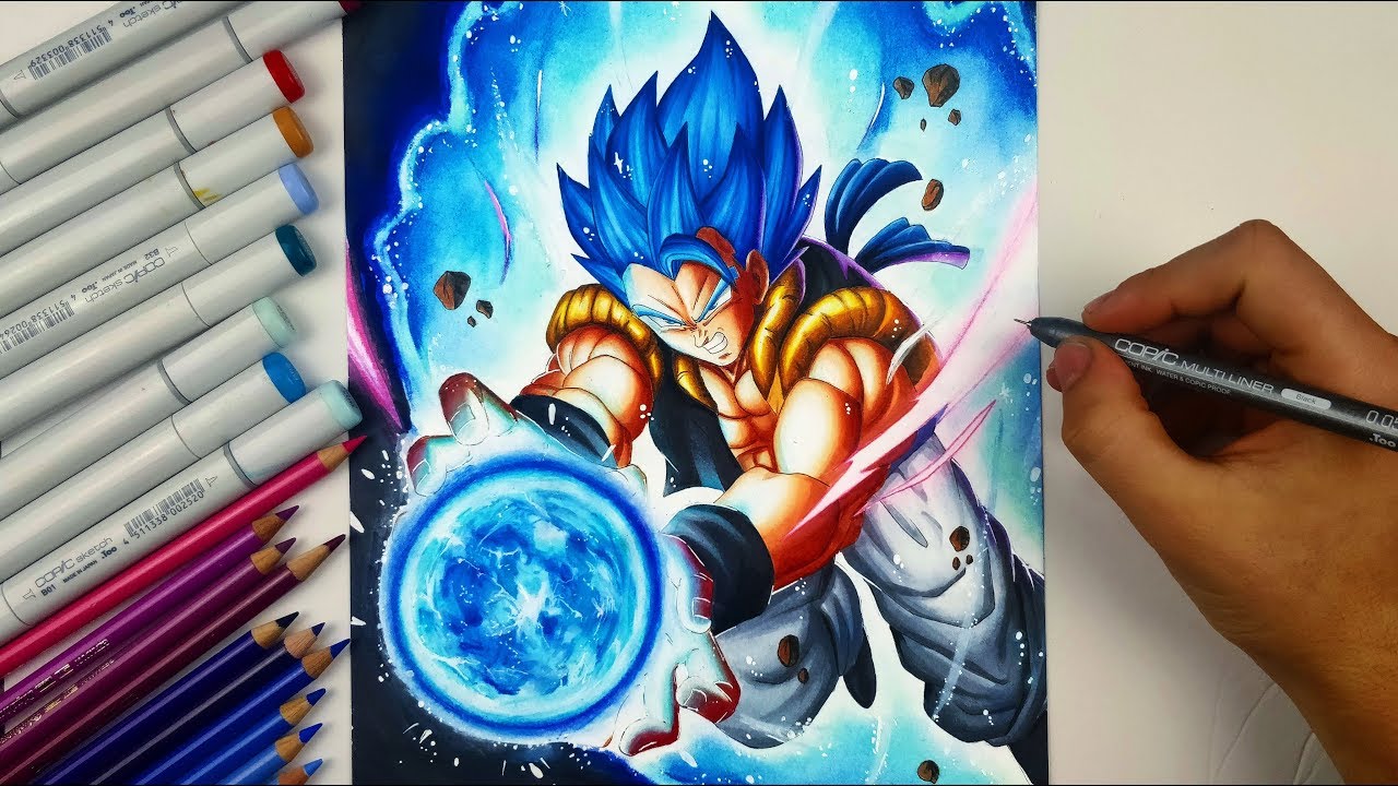 1280x720 Drawing Gogeta Ssj Blue New Dbs Movie - Blue Drawings