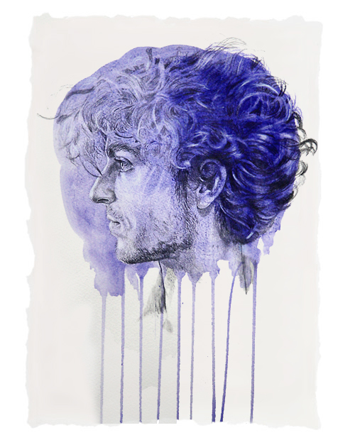 500x620 Drawings Kaye Hodges - Blue Drawings