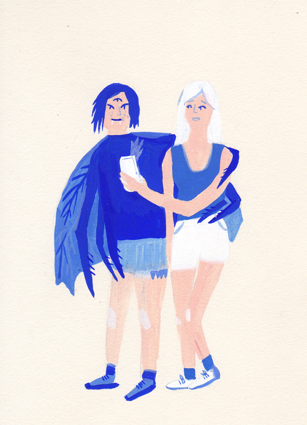 1024x1419 Pink Blue Drawings Akvile Magicdust - Blue Drawings