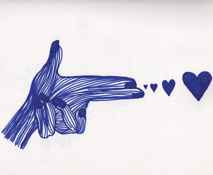 720x592 Blue Bullets - Blue Drawings