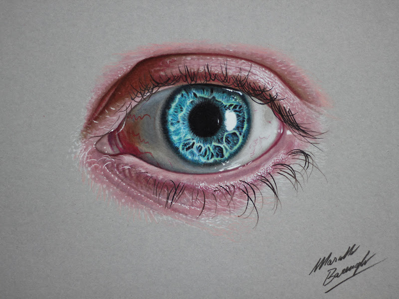 800x600 Crazy Realistic Drawing Blue Eye - Blue Eyes Drawing