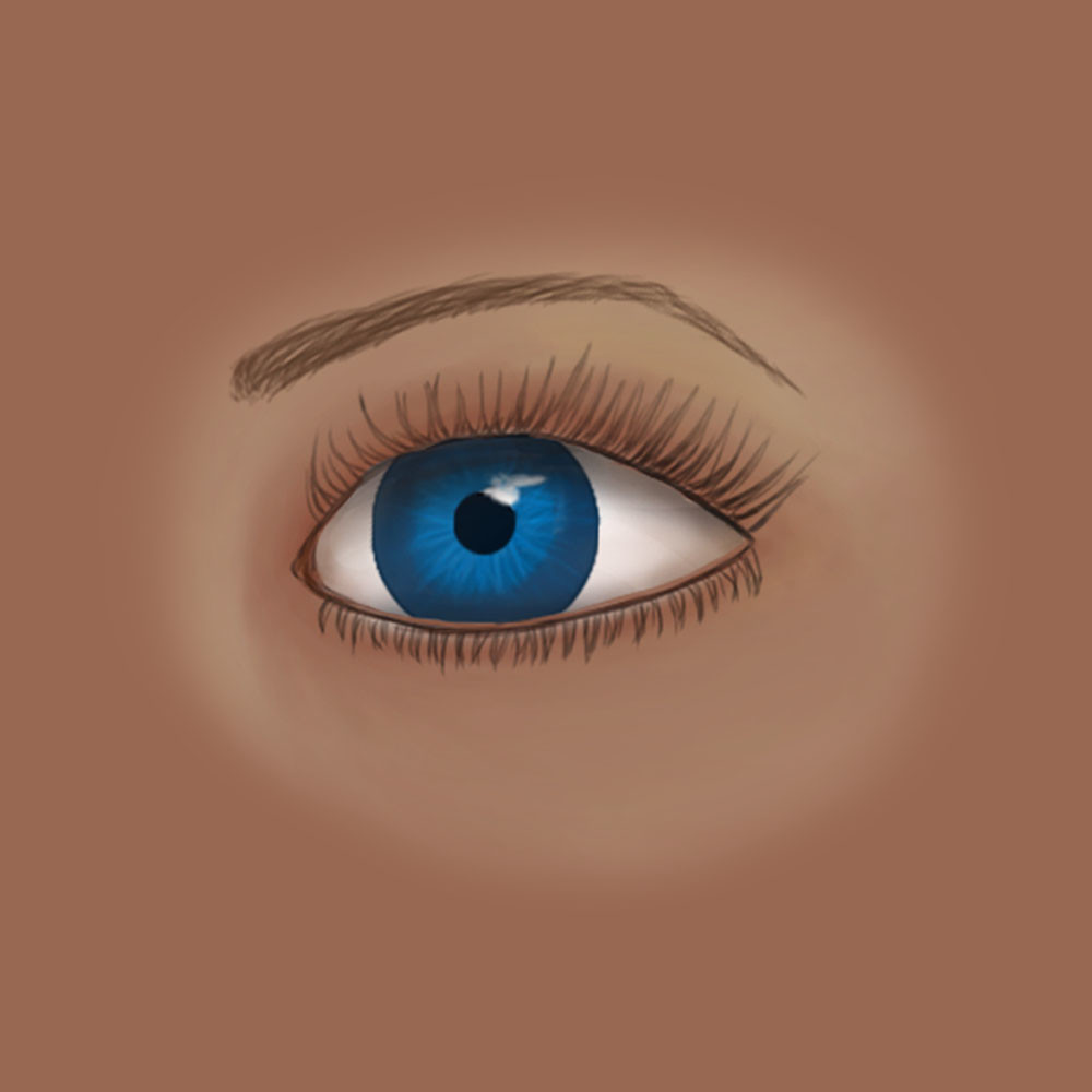 1000x1000 Adil Raja - Blue Eyes Drawing
