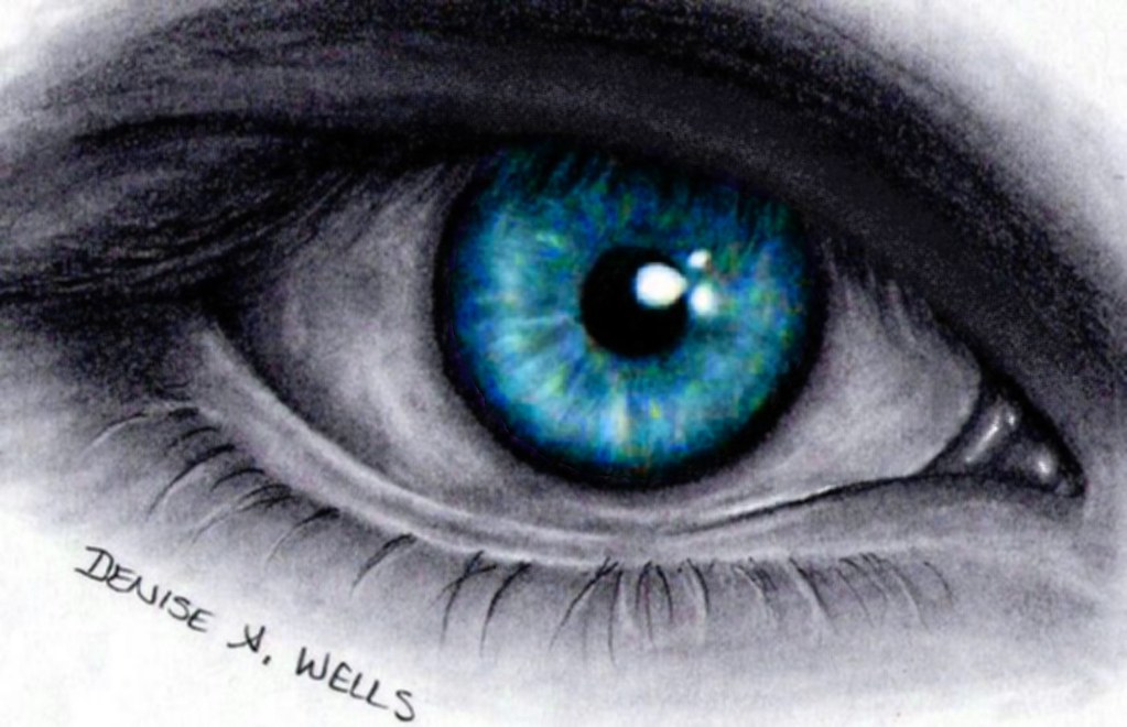 1023x660 Realistic Eye Drawing - Blue Eyes Drawing
