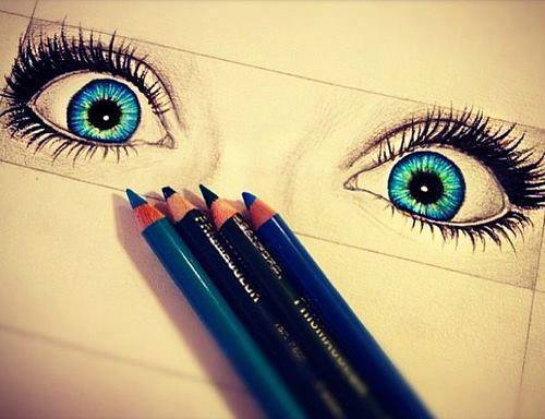 500x384 Tumblrblue Eyes Uploaded - Blue Eyes Drawing