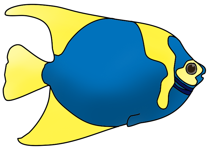 703x505 Fish Clip Art - Blue Fish Drawing