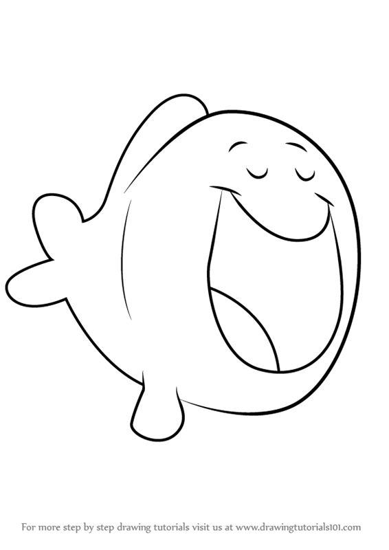 566x800 Learn How To Draw Big Blue Fish From Bubble Guppies - Blue Fish Drawing