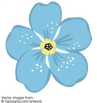 335x355 download blue flower drawing - Blue Flower Drawing