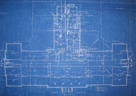 450x319 foster memorial home - Blue Line Drawing