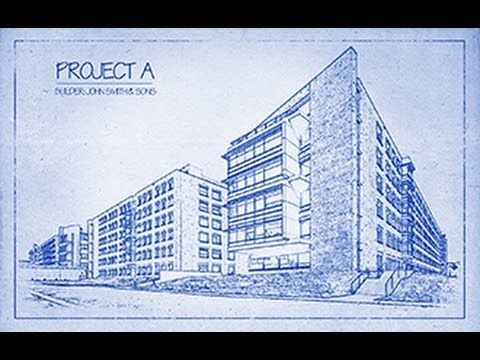 480x360 photoshop tutorial how to transform a photo into an architect - Blue Line Drawing