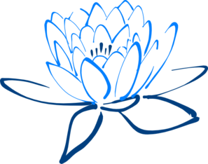 297x234 Light Dark Blue Lotus Clip Art - Blue Lotus Flower Drawing