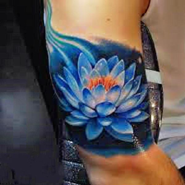 600x600 Lotus Tattoo Design Ideas - Blue Lotus Flower Drawing