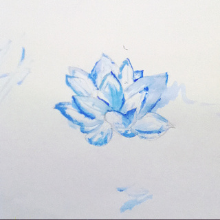 320x320 so i attempted to paint a lotus flower with some sketchy paint - Blue Lotus Flower Drawing