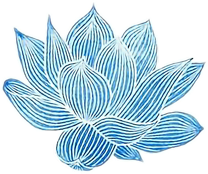 426x356 Blue Lotus Stamp Drawing - Blue Lotus Flower Drawing