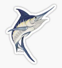 210x230 blue marlin drawing stickers redbubble - Blue Marlin Drawing