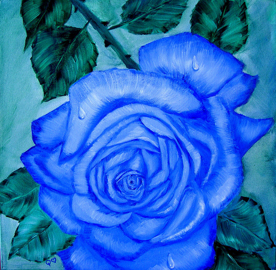 900x883 Blue Rose Painting - Blue Rose Drawing