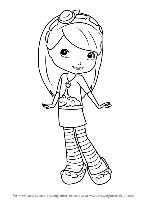 596x843 learn how to draw blueberry muffin from strawberry shortcake - Blueberry Drawing