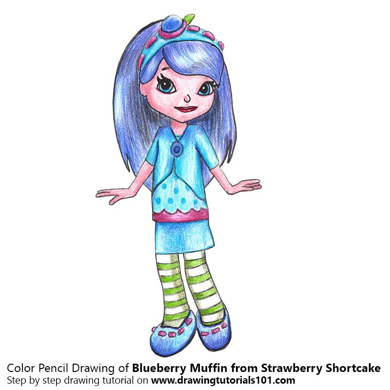 800x800 blueberry muffin from strawberry shortcake colored pencils - Blueberry Muffin Drawing