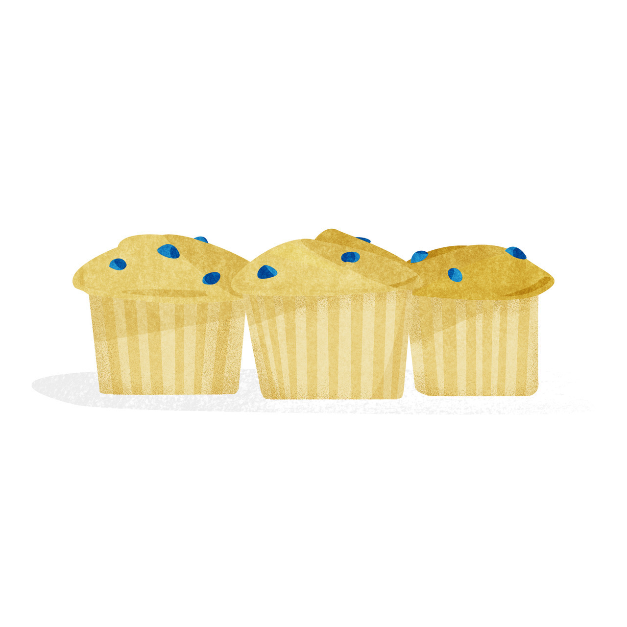 1280x1280 daily lunch drawing - Blueberry Muffin Drawing