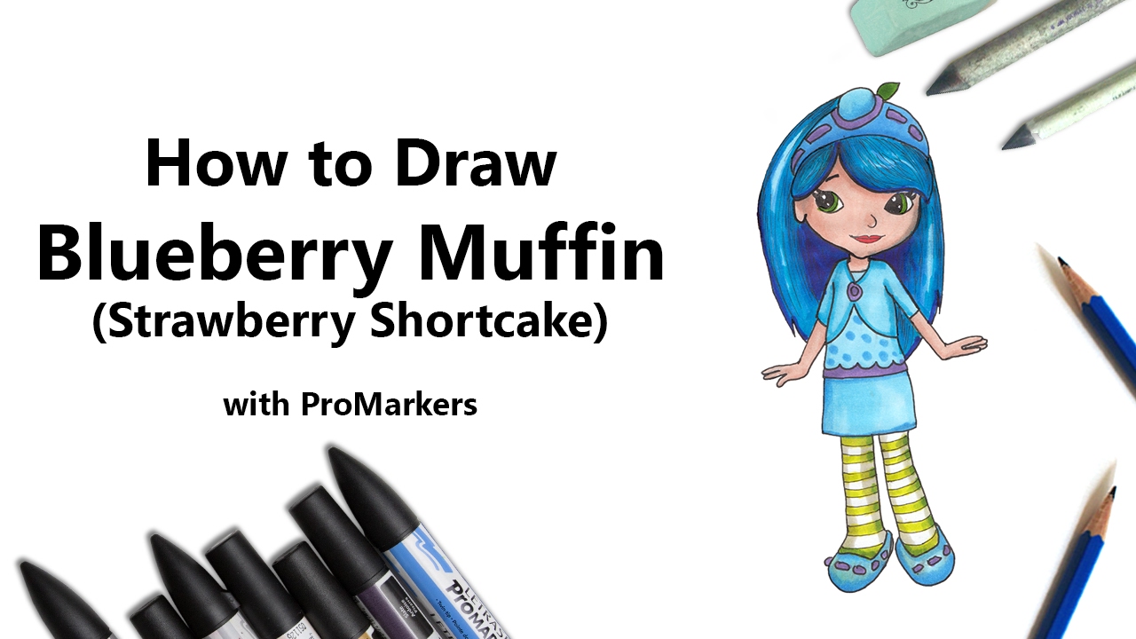 1280x720 how to draw and color blueberry muffin from strawberry shortcake - Blueberry Muffin Drawing