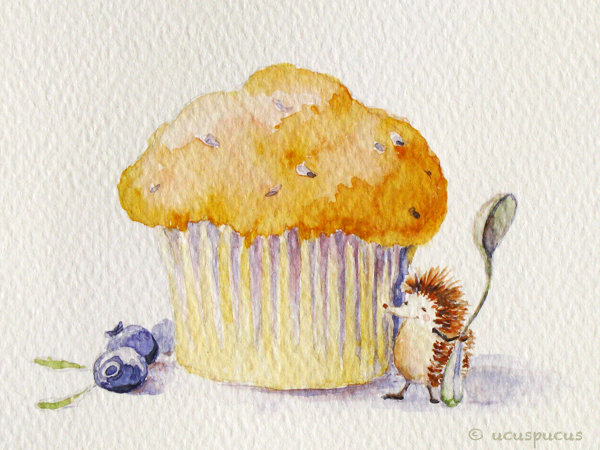 600x450 lavender and blueberry muffin for easter ucuspucus pictorescus - Blueberry Muffin Drawing