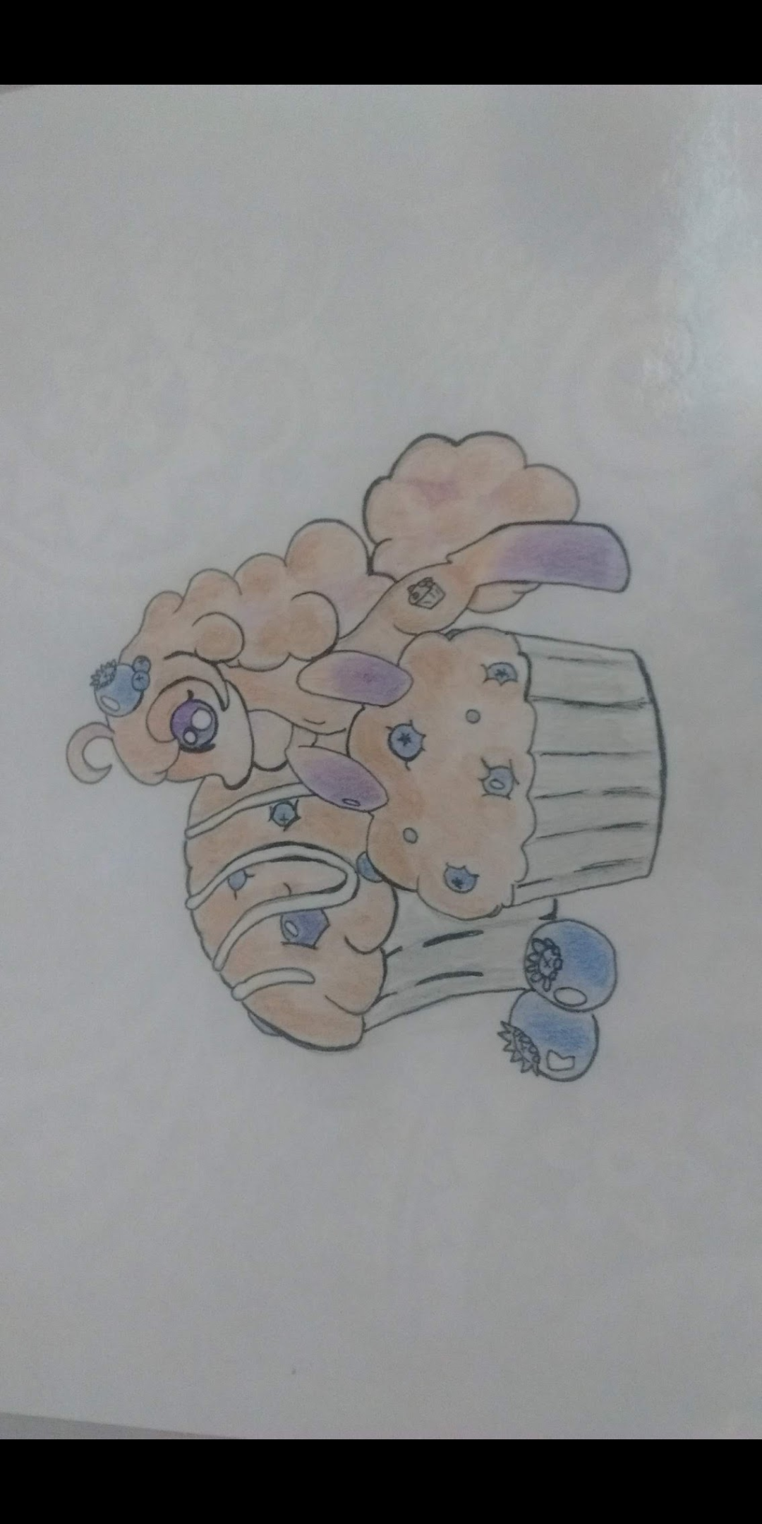 1080x2160 mylittlepony blueberry muffin drawing freetoedit - Blueberry Muffin Drawing