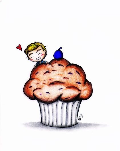 421x533 blueberry muffin and blueberries tattoo - Blueberry Muffin Drawing