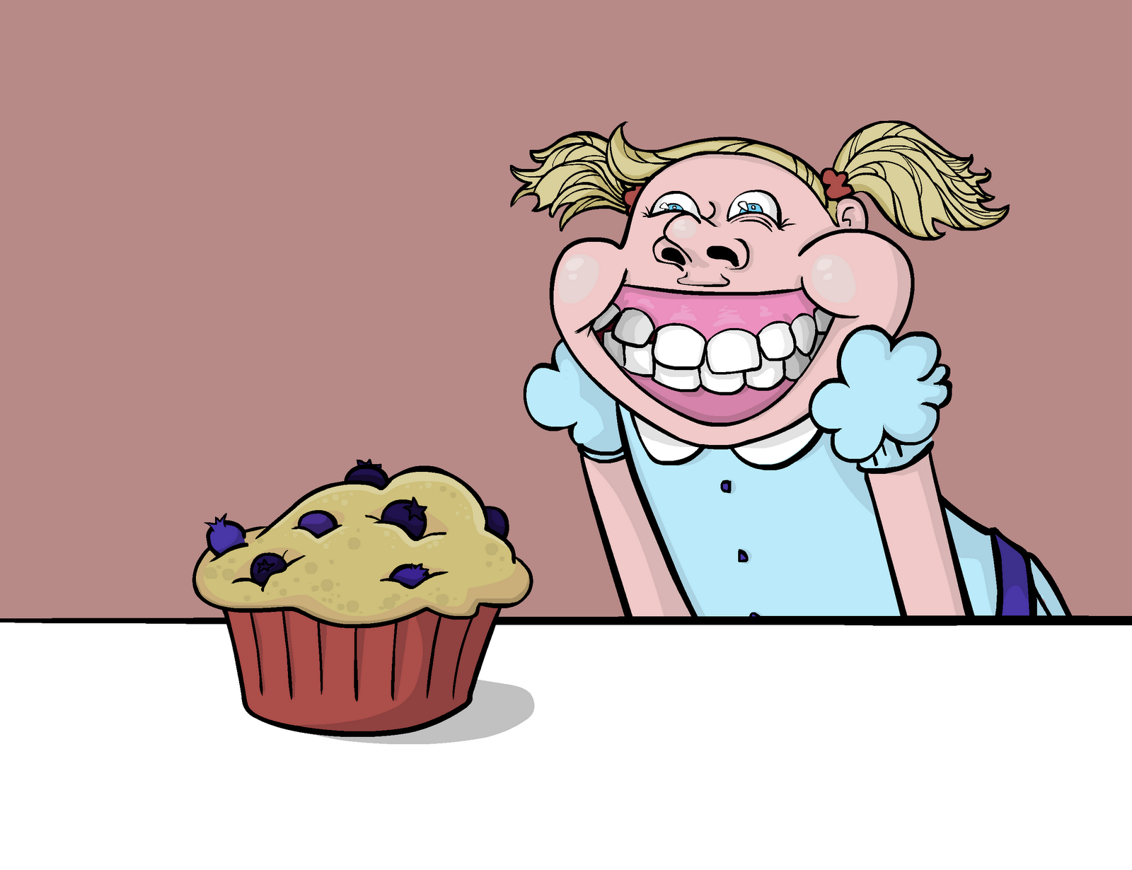 1600x1230 seven blue orchids drawing a day blueberry muffin! - Blueberry Muffin Drawing