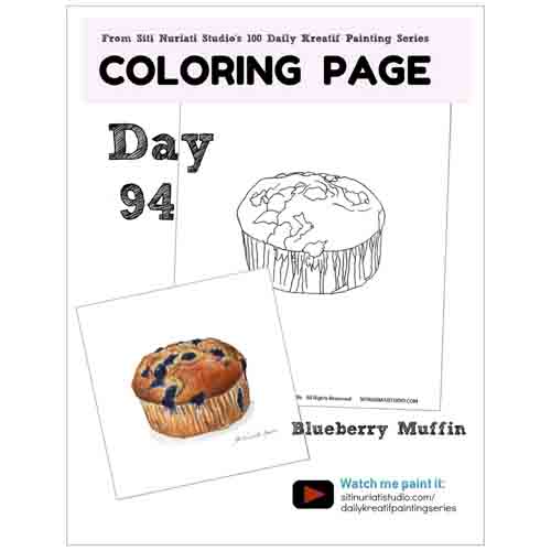 500x500 blueberry muffin coloring - Blueberry Muffin Drawing