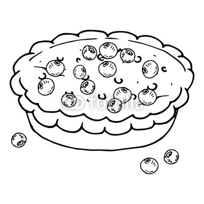 400x400 pie icon vector illustration of homemade berry pie hand drawn - Blueberry Pie Drawing