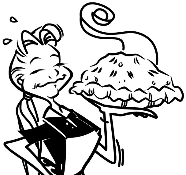 608x574 Sweetie Pies, Gf Blueberry Pie - Blueberry Pie Drawing